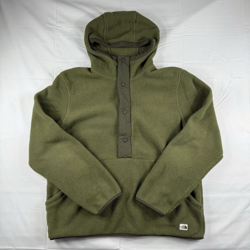 The North Face Men's L Carbondale 1/4 Snap Pullover Fleece Jacket - Olive